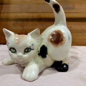 Vintage Holland Mold hand painted playful cat